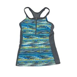 Free Country Zip Top Tankini Bathing Suit Womens Size Small‎